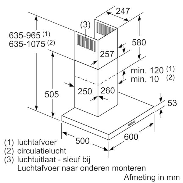 Hotte cheminée Bosch DWB64BC50// detail 2