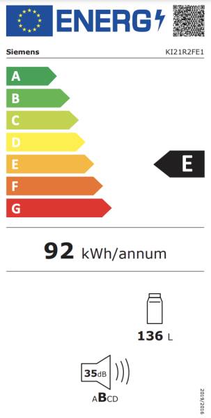 Frigo intégrable hauteur 88cm Siemens KI21R2FE1 detail 6