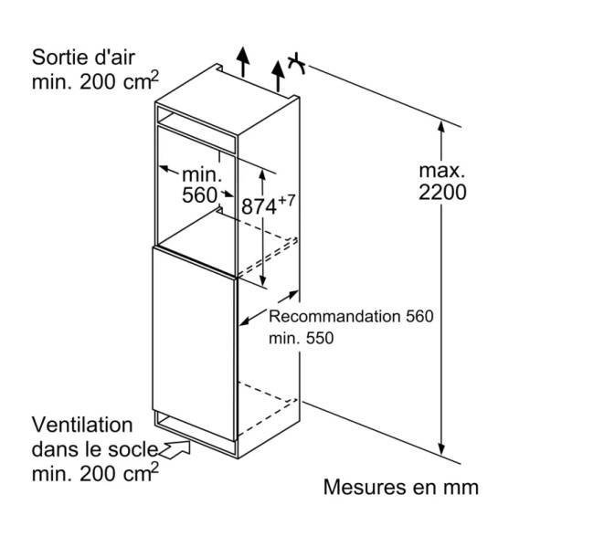 Frigo intégrable hauteur 88cm Siemens KI21RNSE0 detail 5