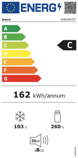 Combiné réfrigérateur/congélateur Bosch KGN39VICT detail 5