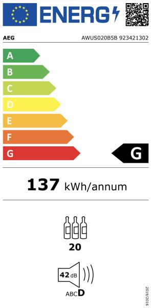 Wijnkast inbouw AEG AWUS020B5B detail 4